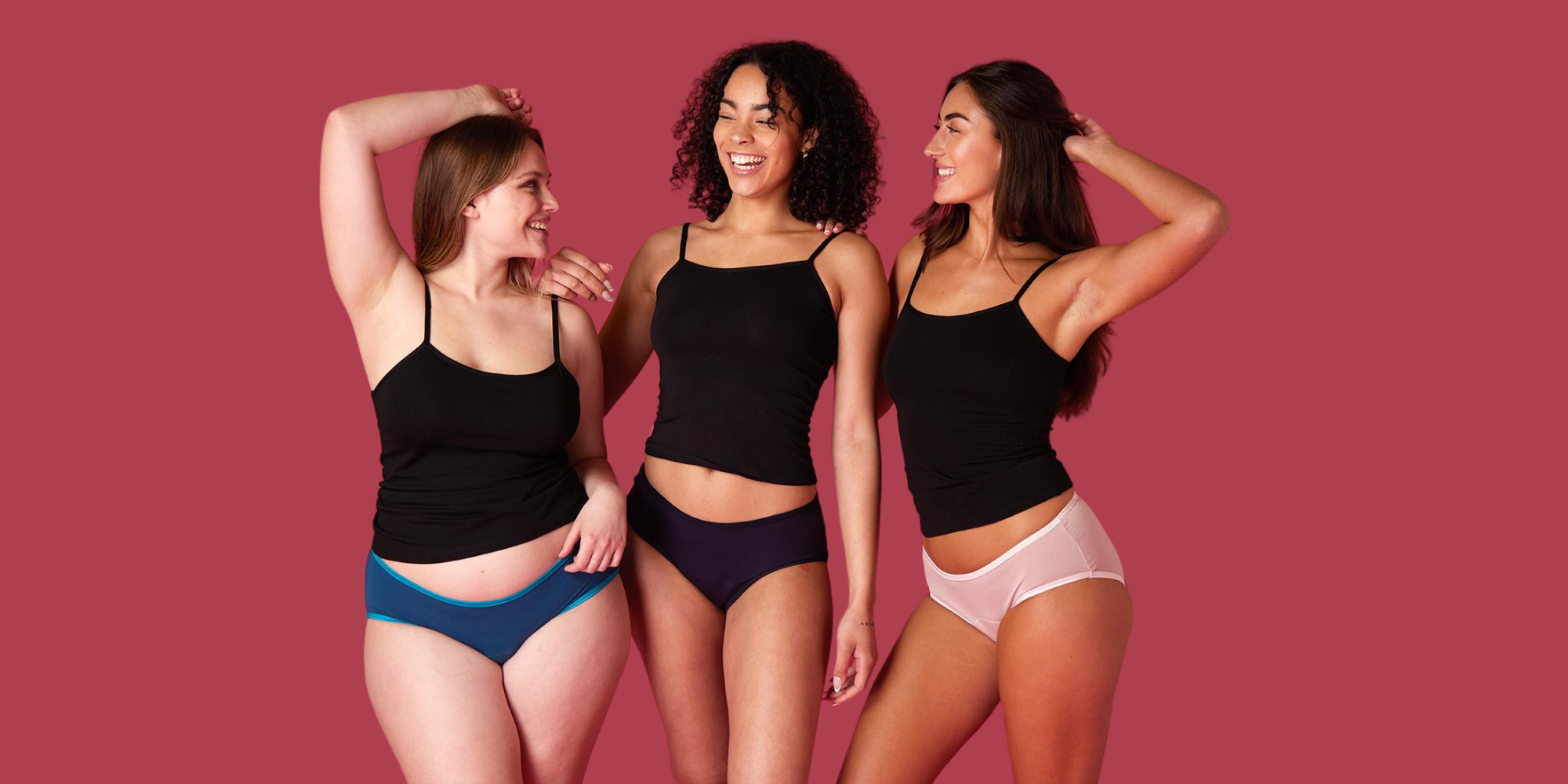 3 models posed in Ugly Pants for the blog: A Deep Dive into PCOS Understanding Symptoms Causes and Treatment Options