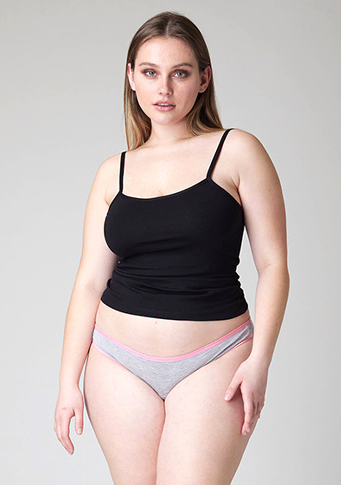 Grey Bikini Brief Period Pant - Moderate to Heavy Absorbency