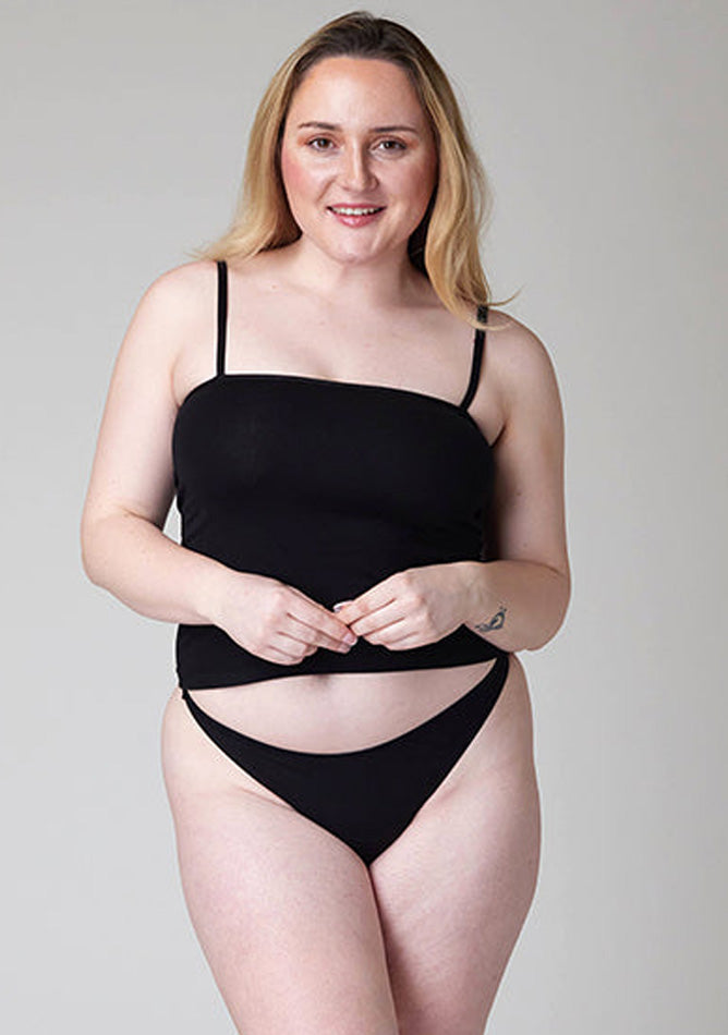 Black Thong Period Pant - Light Flow Absorbency